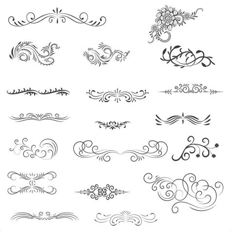 decorative ornaments vector art icons  graphics