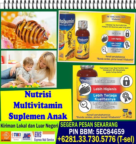 Nutrisi Multivitamin Vitamin Vitabumin Suplemen Makanan Asupan Gizi Anak Susah Makan