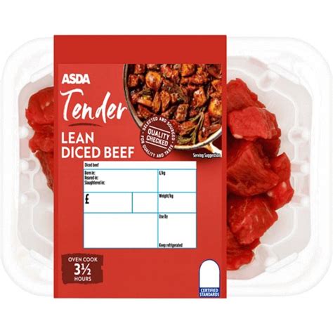 Asda Tender Lean Diced Beef G Compare Prices Where To Buy