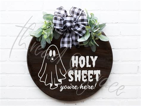 Holy Sheet Ghost Design File, Halloween Ghost Design, Halloween Cricut Silhouette Cut Files ...