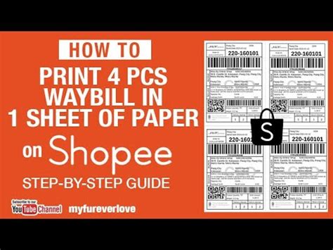 How To Print 4 Waybill In 1 Sheet Of Paper On Shopee Paano Makatipid