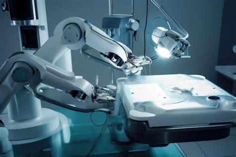 Premium AI Image A Surgical Robot Performing Delicate Created With