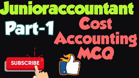 Junioraccountant Cost Accounting MCQ YouTube