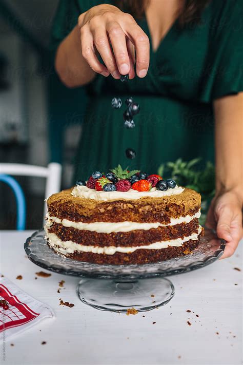 Baking A Delicious Naked Cake By Stocksy Contributor Peter Meciar Stocksy