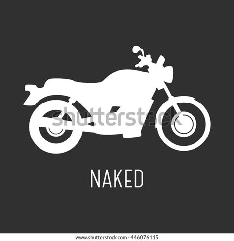 Motorcycle Black White Naked Bike Silhouette Stock Vector Royalty Free 446076115 Shutterstock