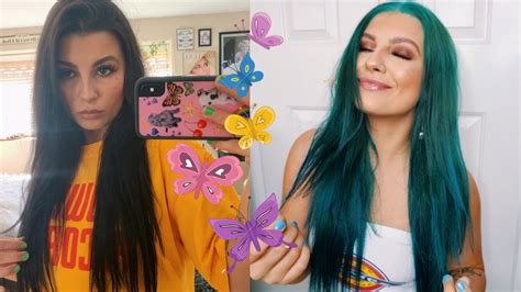 BLEACHING MY OWN HAIR FROM BLACK TO BLONDE DYING MY HAIR BLUE YouTube