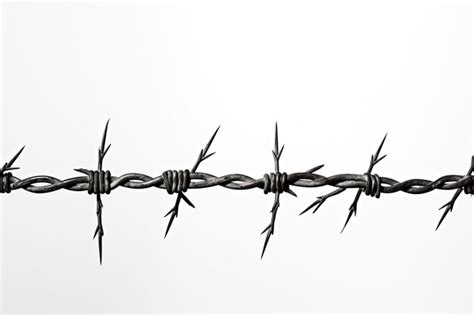 Premium Ai Image Barbed Wire On White Background