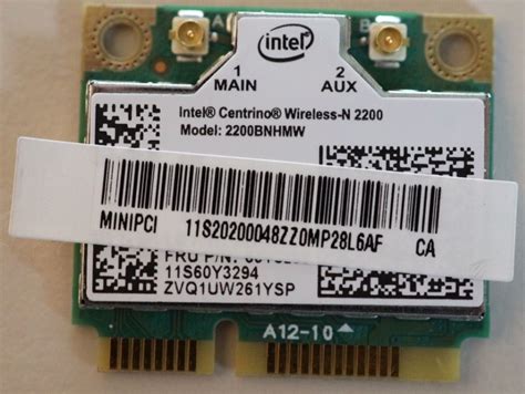Netzwerkkarte Intel Centrino Wireless N 2200 WLAN MiniPCI | Kaufen auf ...
