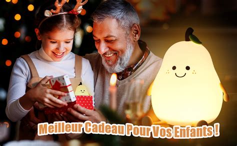 Uraqt Forme Poire Cr Ative Veilleuse Enfant Couleurs Led Lampe En