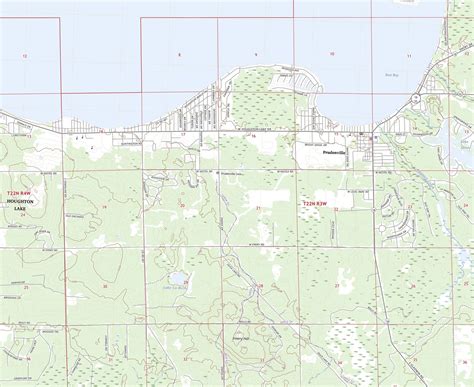 3D Topographic Map of Michigan - WhiteClouds