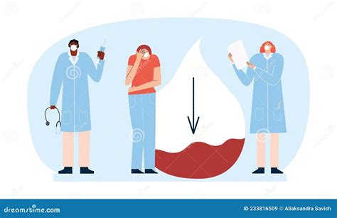 Hypoglycemia Vector Illustration Labeled Low Sugar Level Medical