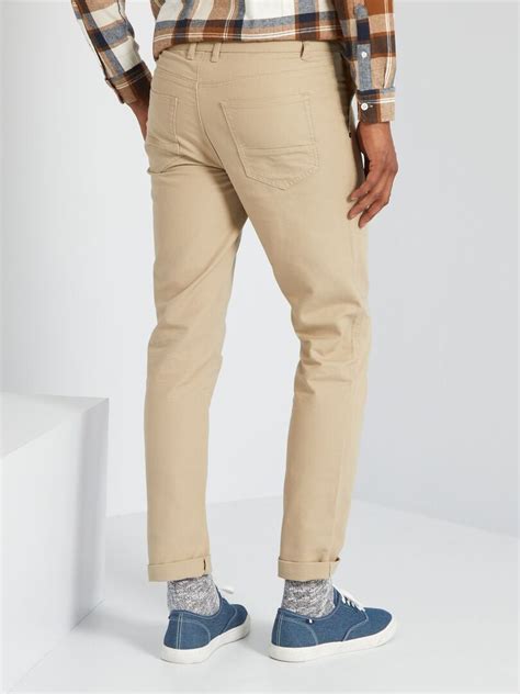 Pantalon En Toile Slim Beige Kiabi 2200€