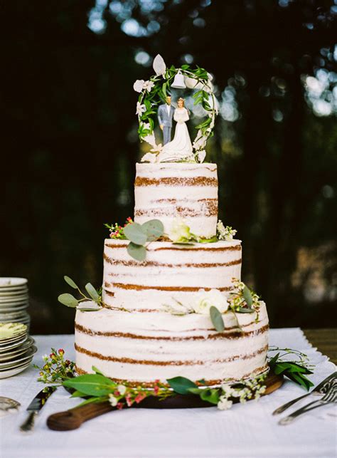 Naked Wedding Cake Wedding Party Ideas Layer Cake