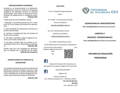 Tríptico de opciones de titulación by Arisbeth Blanco Suarez Issuu