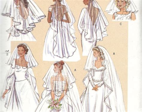 Beautiful Bridal Veil Pattern With Options By Butterick Etsy