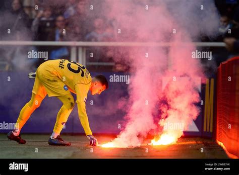 Turin Italy 7 January 2024 Pierluigi Gollini Of SSC Napoli Takes A