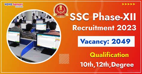 SSC Recruitment 2024 Explore Exciting Opportunities For 2049 Phase XII