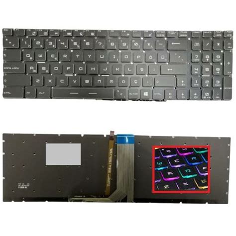 MSI MS-16J9, MS16J9 Klavye Tuş Takımı RGB Işıklı Siyah Türkçe