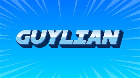 Premium Photo | Guylian 3d blue text