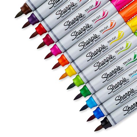 Marcadores Permanentes Punta Pincel Sharpie Brush Tip Paquete De 12