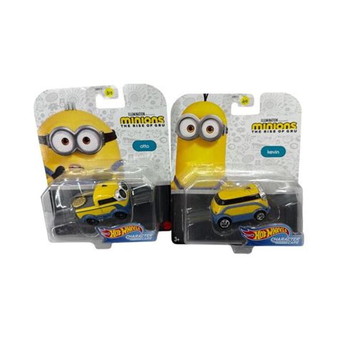 Mattel Toys Minions The Rise Of Gru Hot Wheels Cars Otto Kevin New Vehicles Toys Collectible