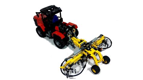 Lego Technic Farm Tractor With Equipment Youtube