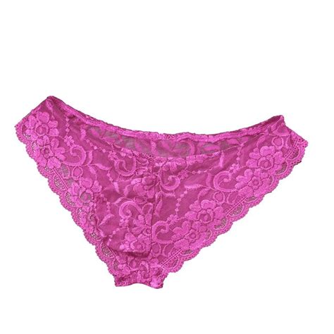 Uaang Mens Sexy Lingerie Sissy Panties Closed Penis Gay Male Floral Lace See Through Jockstraps