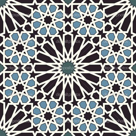 Арабесский узор в синем и чёрном цветах | Islamic patterns, Islamic art ...