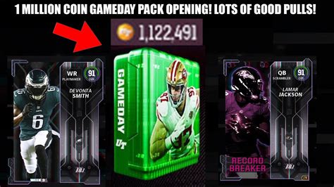 Insane Million Coin Gameday Pack Opening So Many Elites Madden