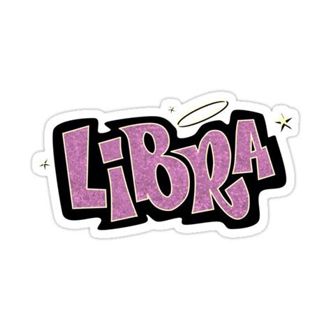 Libra Bratz Style Iconic Pink Glitter Font Logo Cute Y2k Aesthetic