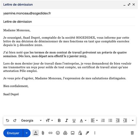 Lettre De Demission Belgique Modele - Otosection