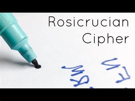 A tutorial I made on Rosicrucian Cipher : r/codes