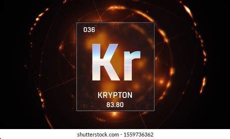 3d Illustration Krypton Element 36 Periodic Stock Illustration 1560595271