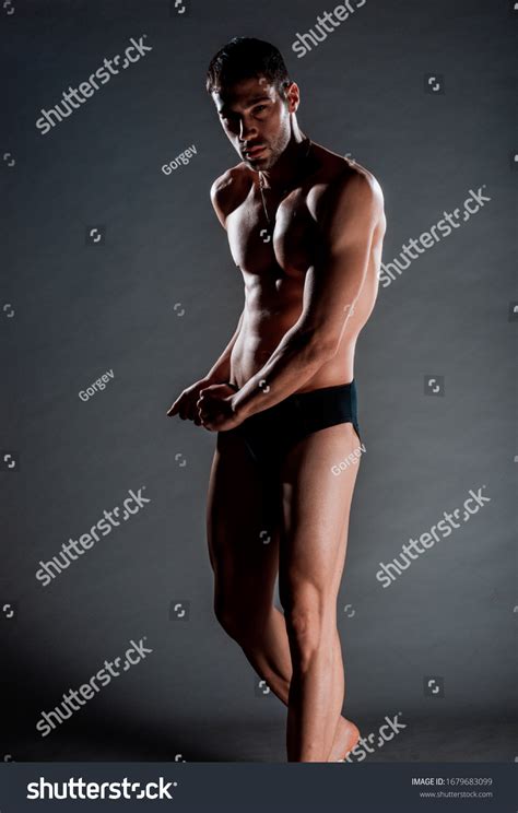 Studio Fashion Portrait Half Naked Man Stock Photo Shutterstock