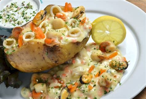 La Pêcheur pomme de terre cuite au four noix de St Jacques avec