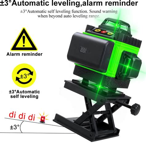 16 Lijnen 4D Groene Laserwaterpas Zelfnivellerend 360 Verticale