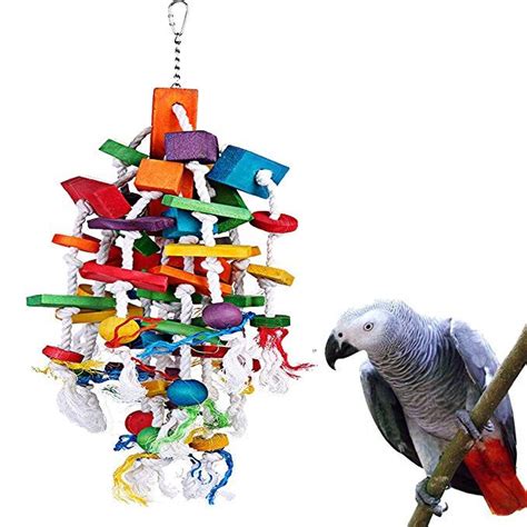 Kintor Bird Chewing Toy Large Medium Parrot Cage Bite Toys African Grey