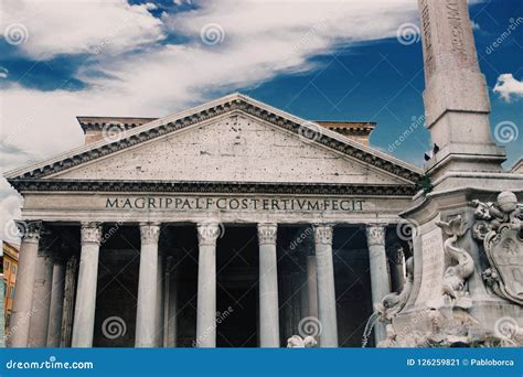 The Pantheon Commissioned By Marcus Agrippa Stock Image Image Of