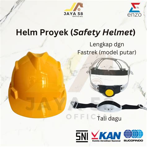 Enzo Helm Proyek Safety Helmet Sni Fastrack Tali Dagu Model Putar