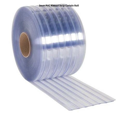 Blue 3mm PVC Ribbed Strip Curtain Roll For Industrial At Rs 85 Sq Ft