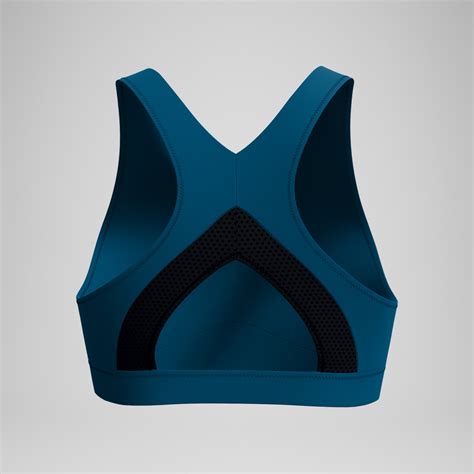 Women S Solid Highneck Mesh Bikini Top Dark Teal Speedo UK