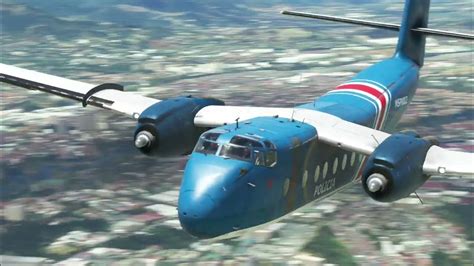 Flight in the C7 (DHC-4) De-Havilland Caribou - Costa Rica MSP002 ...