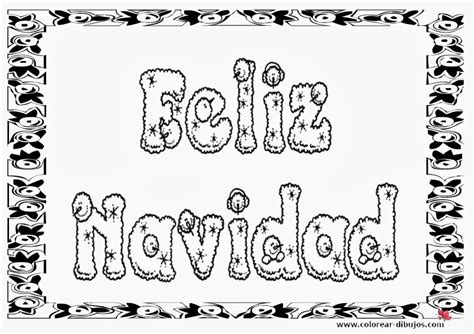 Letras De Feliz Navidad Para Colorear