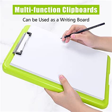 Piasoenc Storage Clipboard Plastic A Letter Size Clipboard With Paper