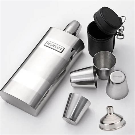 Alalinong 12OZ Food Grade Hip Flask Man Portable Liquor Whisky Flask