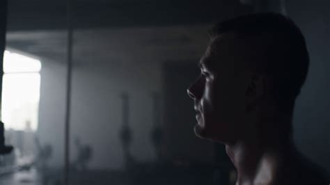 Masculine Sportsman With Naked Torso Stock Footage Sbv Storyblocks