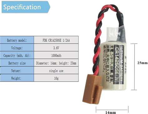 20 Pack CR14250SE 3V Lithium Battery 12AA 1000mAh for FDK 1747-BA ...