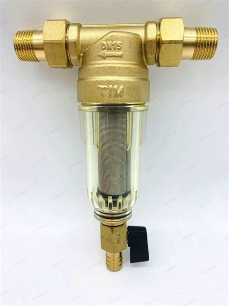 Фильтр самопромывной 1/2" НН с американками и сливным краном ...