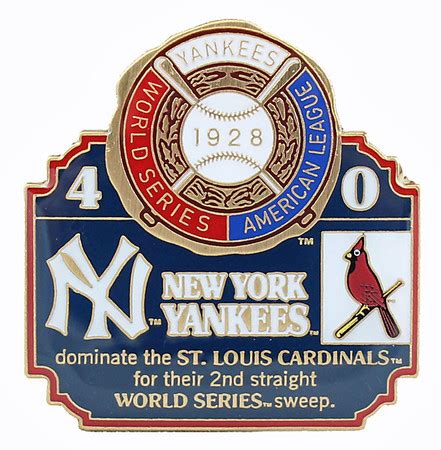 1928 World Series Commemorative Pin - Yankees vs. Cardinals