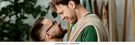Gay Couple Shares Tender Moment Amidst Stock Photo 2465555087 Shutterstock